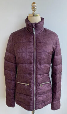 Chervo Tek Women’s Golf Quilted Puffer Full Zip Jacket Lightweight Purple US 6